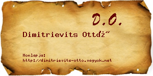Dimitrievits Ottó névjegykártya