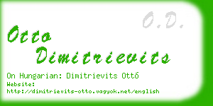 otto dimitrievits business card
