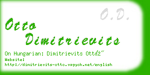 otto dimitrievits business card